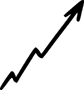 Illustration d’une flèche montante évoquant la croissance et le développement