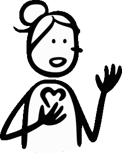 femme qui tient un coeur Écoute, passion et engagement dans un parcours professionnel réinventé